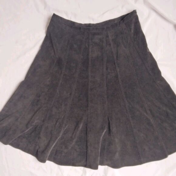 Christopher & Banks Corduroy Skirt Dark Gray Teacher Secretary Women's Size 12P - Picture 4 of 10